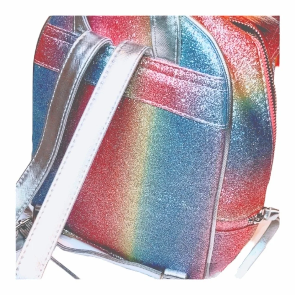 Under One Sky Glittery Unicorn Pom Pom Backpack